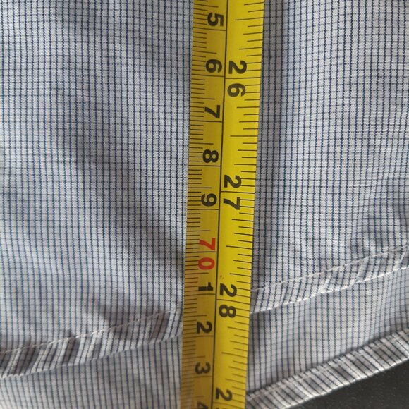 MEXX French Cuff SZ M Semi Slim Fit Men's Blue & White Check Button Up Shirt - Picture 15 of 15